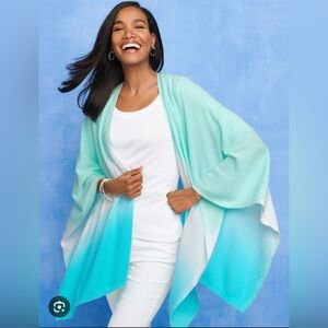 NWT Talbots Elegant Ombre Sweater Wrap